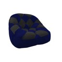 Ver imagem 1 de Poltrona Paloma Escritório Sala Pé Plástico Suede Azul Marinho e Suede Preto - Dominic Decor