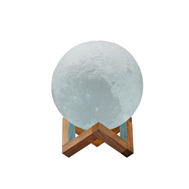 Luminária 3D Touch Lua Cheia Abajur Led Decoração Usb