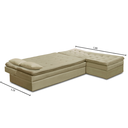 Ver imagem 3 de Sofá Cama King 5 Lugares 2,70m Alexa Suede Bege