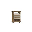 Ver imagem 1 de Mesa de Cabeceira 2 Gavetas Turim Cinamomo/off White – Rv Móveis