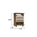 Ver imagem 3 de Mesa de Cabeceira 2 Gavetas Turim Cinamomo/off White – Rv Móveis
