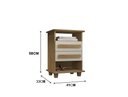 Ver imagem 3 de Mesa de Cabeceira 2 Gavetas Turim Cinamomo/off White – Rv Móveis
