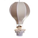 Ver imagem 1 de Lustre Balão Grande Bege Com Boneco Quarto Bebê Infantil