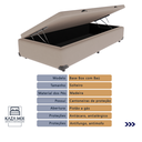 Ver imagem 2 de Cama Box Baú Solteiro 88x188 Bege