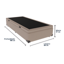 Ver imagem 3 de Cama Box Baú Solteiro 88x188 Bege