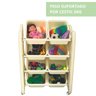 Prateleira Infantil Plástica Organizadora Cesto Estante Baú Brinquedos com Rodinhas Brinqway Bw-285 - 6