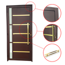 Ver imagem 3 de Porta Lambril Miraggio c/Puxador D. Super Marrom Corten Dourado 90 Brimak