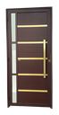 Ver imagem 1 de Porta Lambril Miraggio c/Puxador D. Super Marrom Corten Dourado 90 Brimak