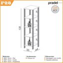Ver imagem 5 de Escrivaninha Mesa de Apoio Estante e Prateleiras MDF Preto Fosco com Freijó Pradel Móveis