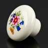 Kit 10 Puxadores Gaveta Móvel Porcelana Branco Floral Flor - 2