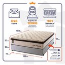 Ver imagem 3 de Conjunto Cama Box Casal c/ Molas Ensacadas Quartzo Branco 138x188x71