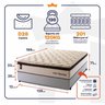 Conjunto Cama Box Casal c/ Molas Ensacadas Quartzo Branco 138x188x71 - 3