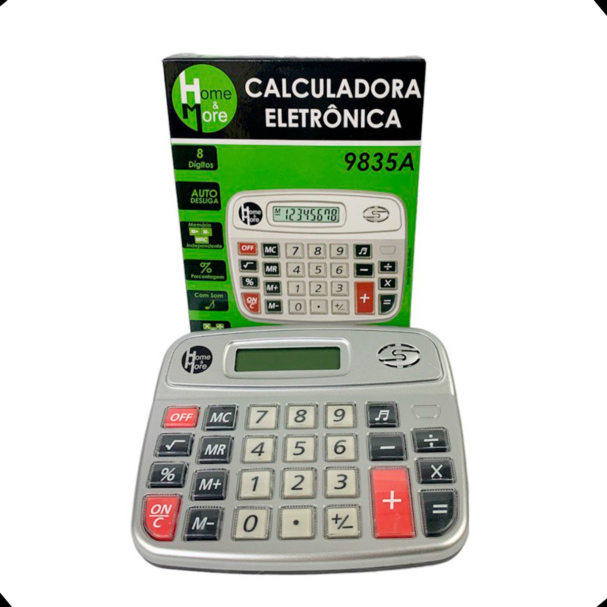 Calculadora Eletrônica C/8 Digitos 9835a Home More - 3