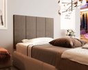 Ver imagem 1 de Painel Cama Box Solene 0,90 Tecido Suede Cor Marrom Claro - Comprar Moveis em Casa