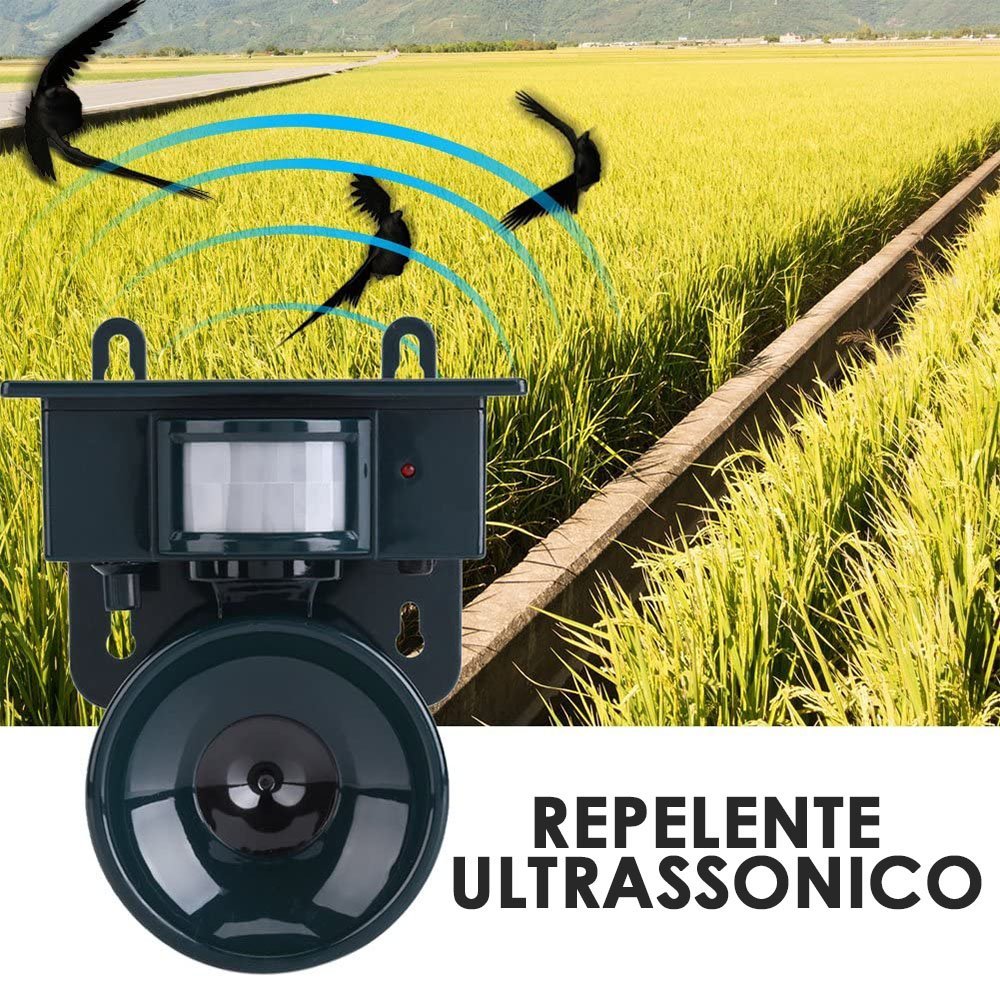 Repelente Solar Kit 6 Uni Ultrassonico Afasta Pombo Rato Inseto Pragas Sensor Movimento Detecta Pres - 8