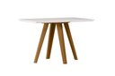 Ver imagem 1 de Mesa de Jantar Retangular C/vidro em Madeira Maciça Mariah 1,20x0,80m Ype/off White New Ceval