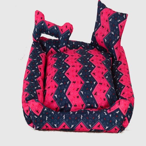 Cama Pet Gorgopet Gigante Quadrada Impermeável: Marry Pink