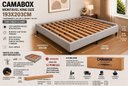 Ver imagem 4 de Cama Box King Size 193x203cm, 100% Madeira, Tecido Blindado com Veludo Cinza Claro