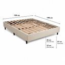 Ver imagem 5 de Cama Box King Size 193x203cm, 100% Madeira, Tecido Blindado com Veludo Cinza Claro