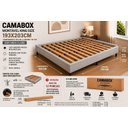 Ver imagem 4 de Cama Box Casal 193x203cm, 100% Madeira, Tecido Blindado com Veludo Cinza Claro