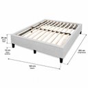 Ver imagem 3 de Cama Box King Size 193x203cm, 100% Madeira, Tecido Blindado com Veludo Cinza Claro