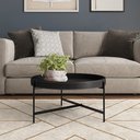 Ver imagem 7 de Kit 2 Mesas de Centro em Couro Décor Patrimar Móveis:preto