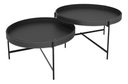 Ver imagem 1 de Kit 2 Mesas de Centro em Couro Décor Patrimar Móveis:preto