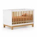 Ver imagem 4 de Quarto de Bebê Flora Guarda Roupa 2 Portas de Correr Cômoda Berço Colchão 130x70 D18 Qmovi