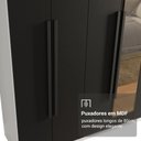 Ver imagem 6 de Guarda-roupa Casal 8 Portas Batentes com Espelho Saturno Madesa Branco/preto