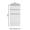 Ver imagem 4 de Balcão Stella 40cm 3 Gavetas Branco Madesa