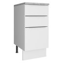 Ver imagem 1 de Balcão Stella 40cm 3 Gavetas Branco Madesa
