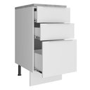 Ver imagem 2 de Balcão Stella 40cm 3 Gavetas Branco Madesa