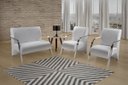 Ver imagem 4 de Kit 3 Poltronas Decorativa Sevilha Braço Alumínio Confortável Sala Corino Branco
