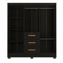 Ver imagem 4 de Guarda-Roupa 6 Portas 180x200,5cm Amanda Yescasa Preto