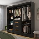 Ver imagem 6 de Guarda-Roupa 6 Portas 180x200,5cm Amanda Yescasa Preto