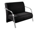 Ver imagem 2 de Kit 3 Poltronas Decorativa Sevilha Braço Alumínio Confortável Sala Suede Preto
