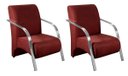 Ver imagem 3 de Kit 3 Poltronas Decorativa Sevilha Braço Alumínio Confortável Sala Suede Bordô