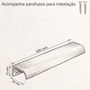 Ver imagem 2 de Puxador Drop 30 cm Alumínio de Sobrepor para Portas e Gavetas Champanhe