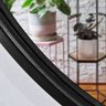 Espelho Decorativo Adnet Redondo Preto 60 cm com Alça Marrom - D'Rossi - 3