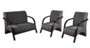 Ver imagem 1 de Kit 3 Poltronas Decorativa Sevilha Braço Madeira Confortável Sala Suede Grafite