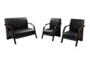 Ver imagem 1 de Conjunto 2 Poltronas de 1 Lugar 1 Poltrona de 2 Lugares Decorativa Sevilha Braço Madeira Confortável