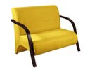 Ver imagem 2 de Kit 3 Poltronas Decorativa Sevilha Braço Madeira Confortável Sala Suede Amarelo