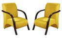 Ver imagem 3 de Kit 3 Poltronas Decorativa Sevilha Braço Madeira Confortável Sala Suede Amarelo