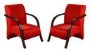 Ver imagem 3 de Kit 3 Poltronas Decorativa Sevilha Braço Madeira Confortável Sala Suede Vermelho