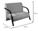 Ver imagem 4 de Kit 3 Poltronas Decorativa Sevilha Braço Madeira Confortável Sala Suede Vermelho