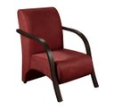 Ver imagem 1 de Poltrona Decorativa 1 Lugar Sevilha Braço Pé Madeira Confortável para Sala TV Espera Suede Bordô