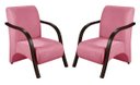 Ver imagem 3 de Kit 3 Poltronas Decorativa Sevilha Braço Madeira Confortável Sala Suede Rosê