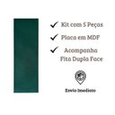 Ver imagem 3 de Cabeceira Modulada Solteiro 5 Placas Suede 20x60cm Veludo:verde