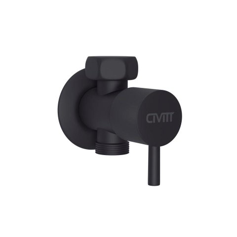 Registro de metal black preto fosco c/ derivação Civitt