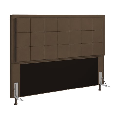 Cabeceira Onix Para Cama Box Queen 160 cm Suede - D’Rossi - Marrom